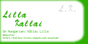 lilla kallai business card